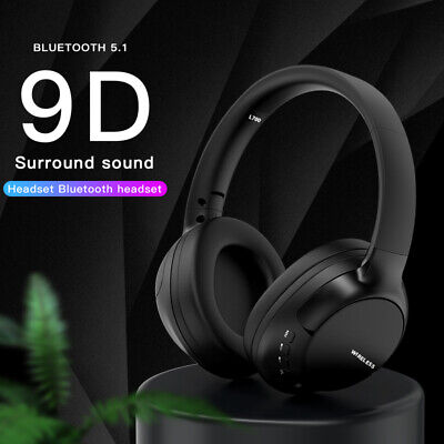 Wireless Headphones Bluetooth Headset Noise Cancelling Over Ear With Microphone