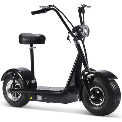 MotoTec USA® - Black FatBoy 48v 800w Electric Scooter