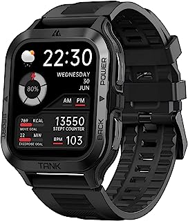 KOSPET Smart Watch - Smart Sleep Tracking Huge Battery (Call Receive/Dial) 5ATM Waterproof Outdoor Rugged Watch Tracker for iPhone Android with 70 Sports Modes - 1.85" Ultra Large HD Display