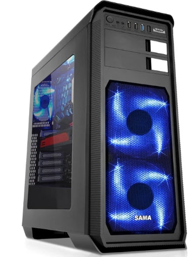 18.5/21.5/23.6/27 inch LCD HD monitor display i7 7700k 8G/16GB 1T GX1080 ATX Desktop gaming computer PC with Water cooling case