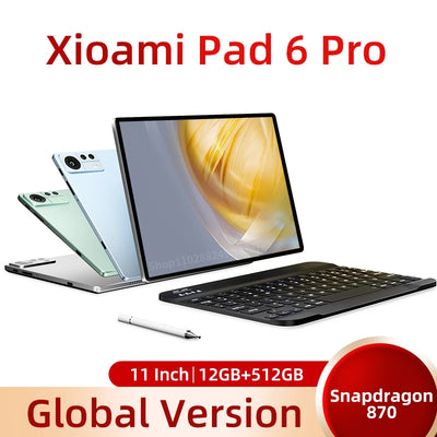 2023 New Global Original Tab Pad 6 Pro Tablet Android Snapdragon 870 Octa Core android 12 11 Inch 4K HD Screen 5G Wifi Tablet PC