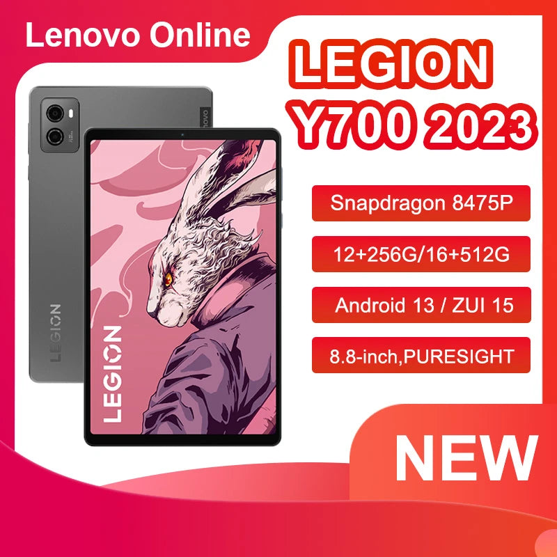 Original Lenovo LEGION Y700 2023 Otca-core Snapdragon8+ ZUI15 WIFI 144Hz Refresh Rate Dual-type-C Interface Gaming Tablet