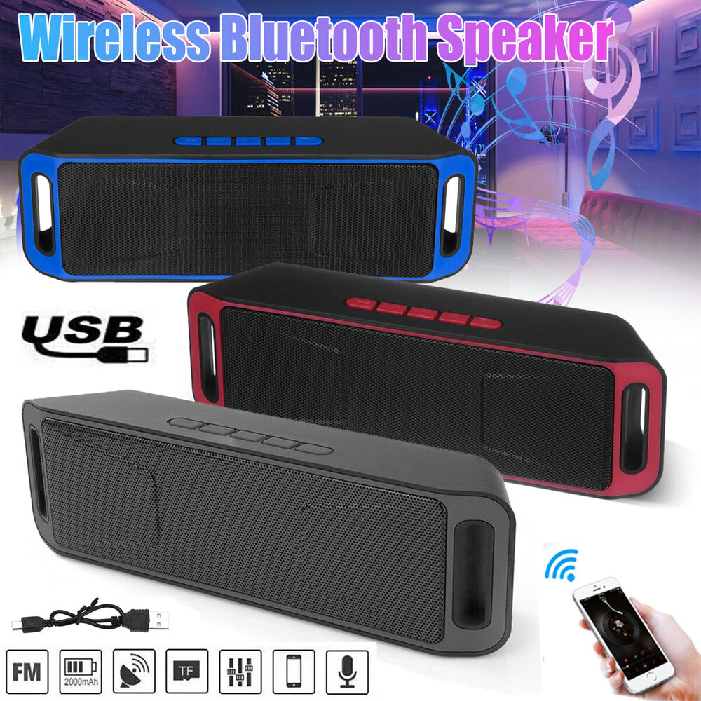 Portable Bluetooth LOUD Wireless Speaker Outdoor Stereo Bass USB/TF/FM Radio