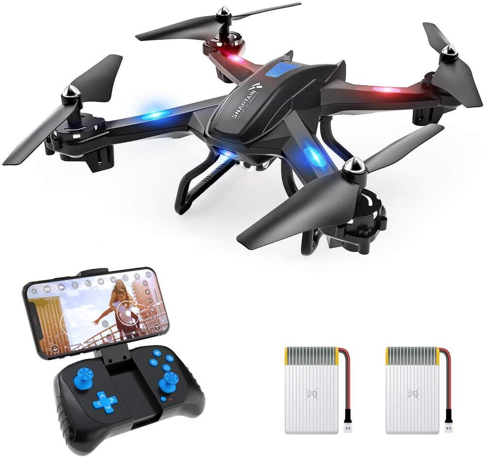 Snaptain RC Drone Wi-Fi Fpv HD Camera Qudcopter Gesture Photo Video 2 Batteries