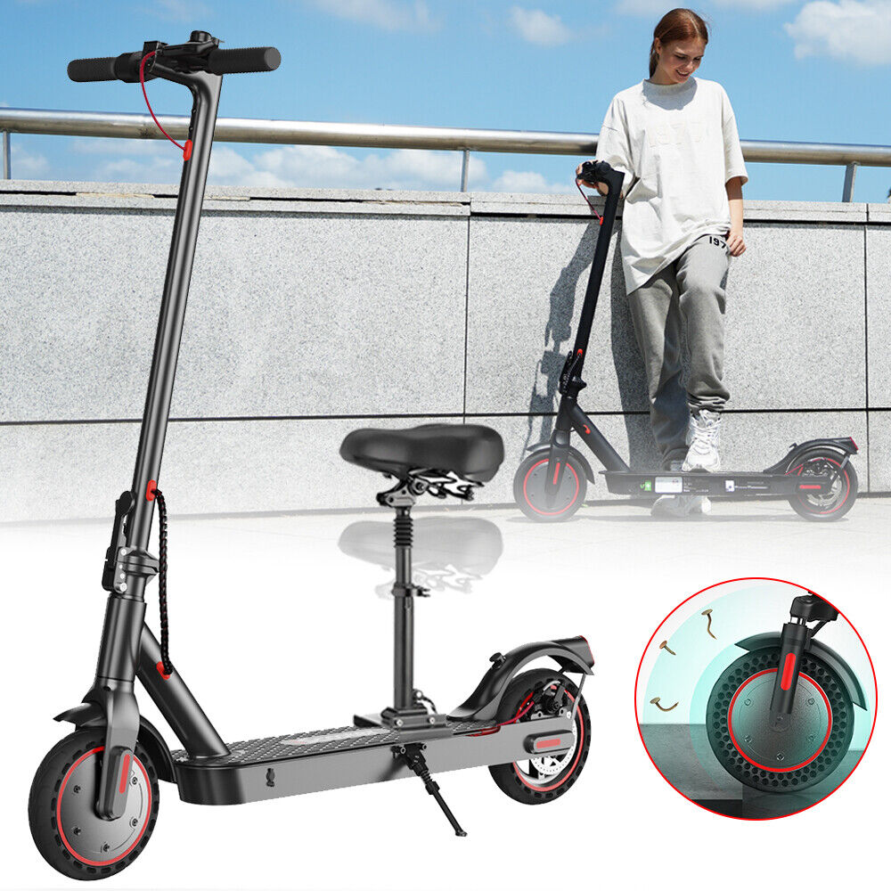 350W Foldable Electric Scooter with Seat Long Range Kick E-Scooter for Adults US