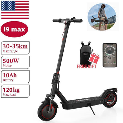 iScooter i9max 500W Electric Scooter Topspeed 21mph Honeycomb Tire City Commuter